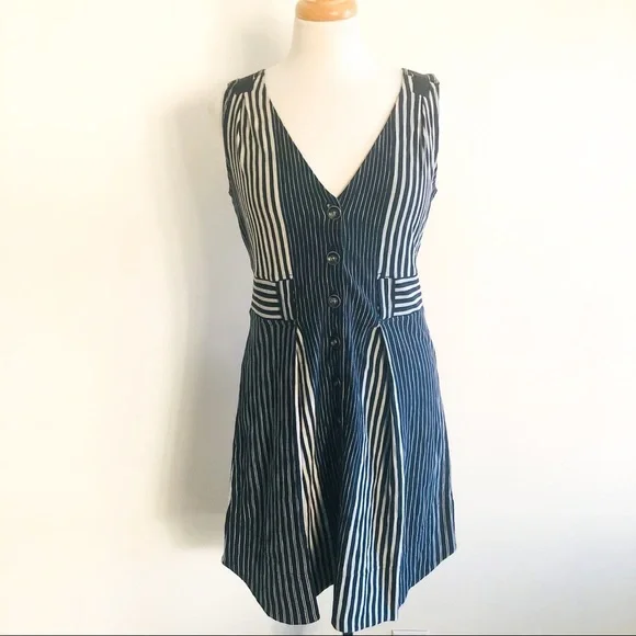 Marc by Marc Jacobs Normandy Blue Stripe Dress Size Small - Picture 4 of 14